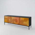 STRENGTHENING RELATION Móvel de TV com 3 Portas em Acabamento Preto