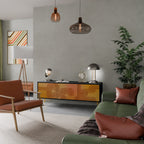 STRENGTHENING RELATION Móvel de TV com 3 Portas em Acabamento Preto