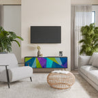 COLD SHOWCASE Móvel de TV com 3 Portas em Acabamento Preto