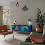 COLD SHOWCASE Móvel de TV com 3 Portas em Acabamento Preto