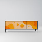 ORANGE ARRANGEMENT Móvel de TV com 3 Portas em Acabamento Preto