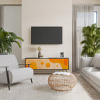 ORANGE ARRANGEMENT Móvel de TV com 3 Portas em Acabamento Preto