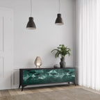 POLYGONAL FLOATING Móvel de TV com 3 Portas em Acabamento Preto