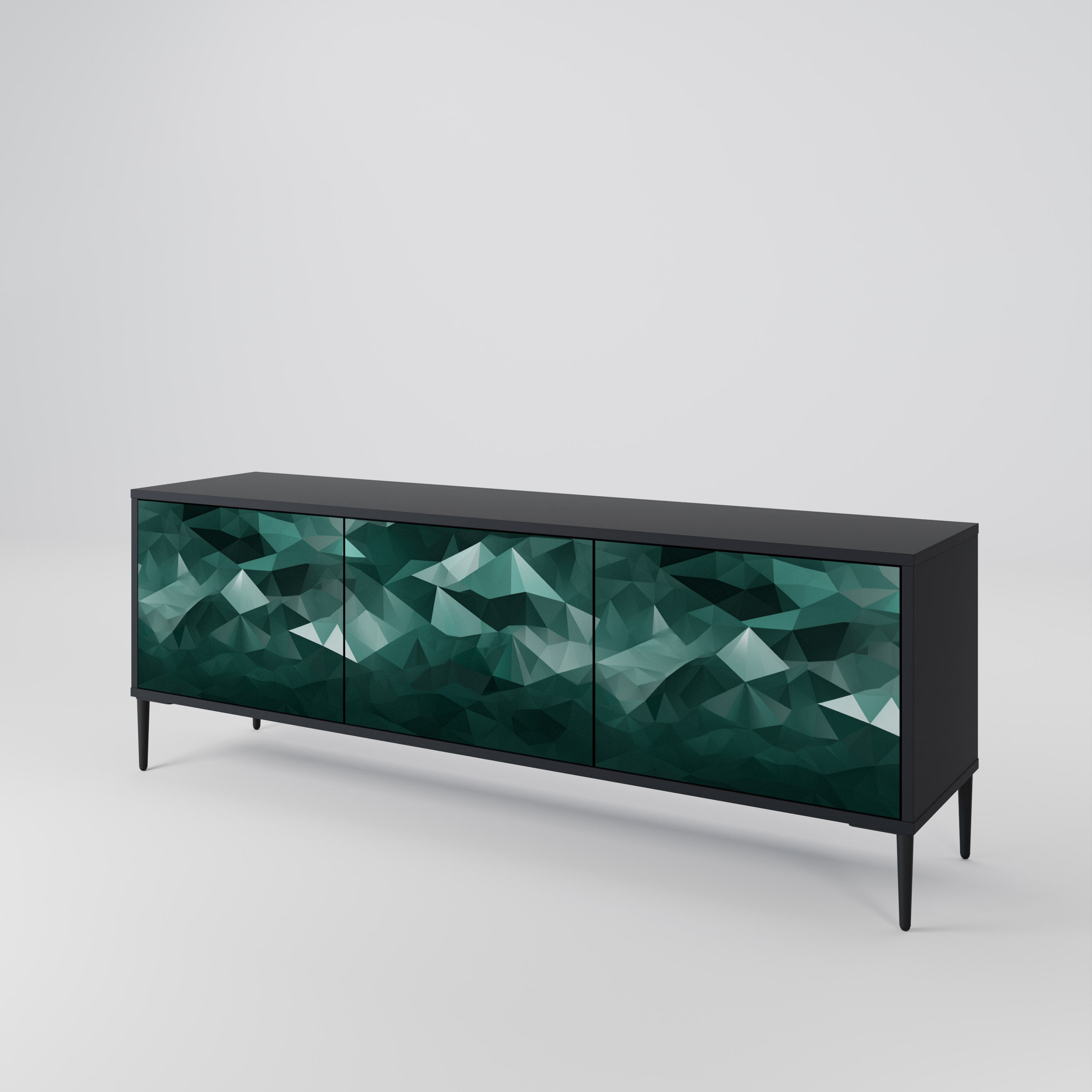 POLYGONAL FLOATING Móvel de TV de 3 Portas