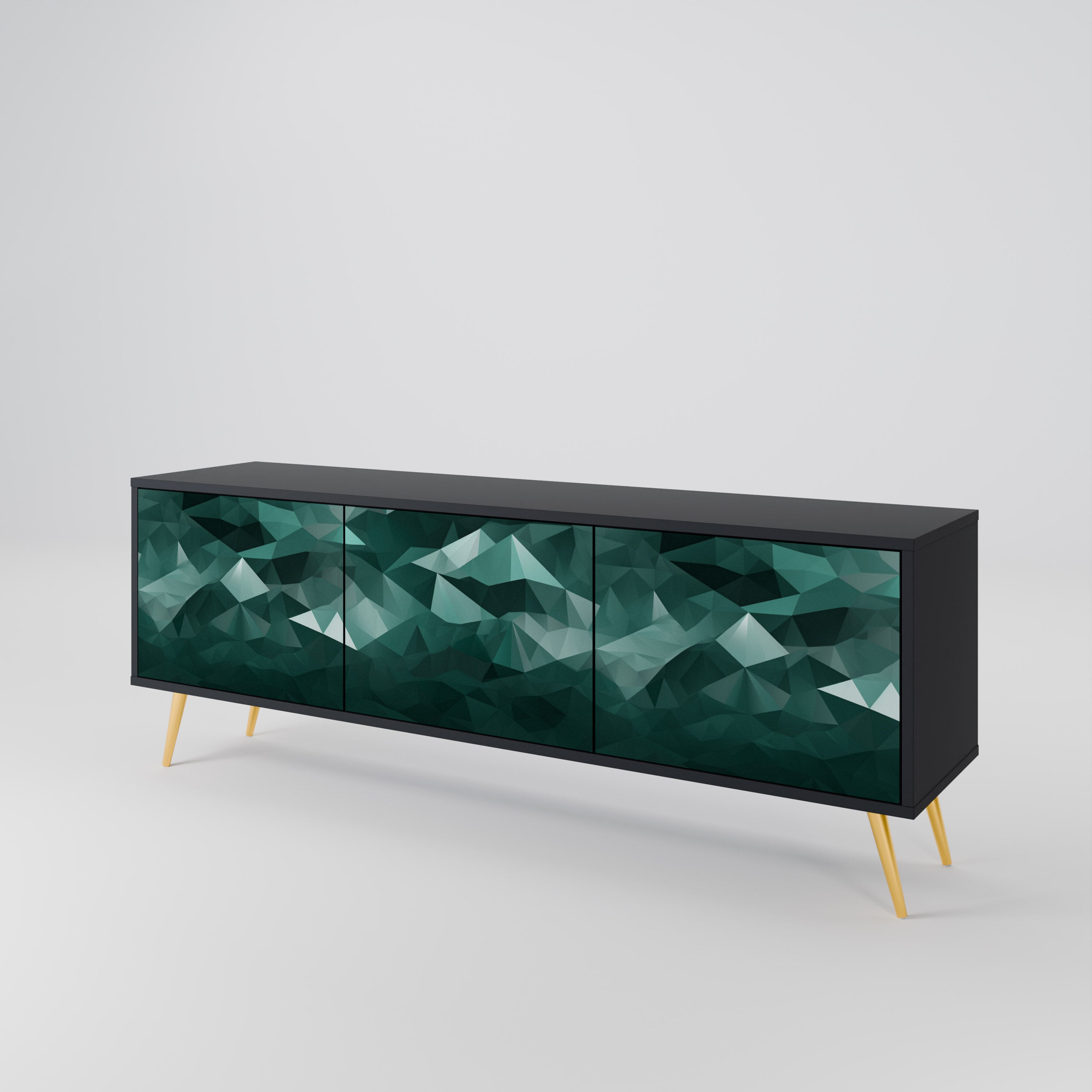 POLYGONAL FLOATING Móvel de TV de 3 Portas