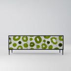 GREEN RHAPSODY Móvel de TV com 3 Portas em Acabamento Preto