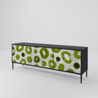 GREEN RHAPSODY Móvel de TV com 3 Portas em Acabamento Preto