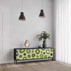 GREEN RHAPSODY Móvel de TV com 3 Portas em Acabamento Preto