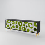 GREEN RHAPSODY Móvel de TV com 3 Portas em Acabamento Preto