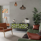 GREEN RHAPSODY Móvel de TV com 3 Portas em Acabamento Preto