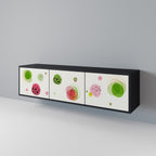 COLORFUL COSMOS Móvel de TV com 3 Portas em Acabamento Preto