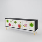 COLORFUL COSMOS Móvel de TV com 3 Portas em Acabamento Preto