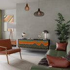 SIMPLE SOLUTIONS 3-Door TV Stand in Black Finish