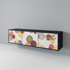 FLEETING HAPPINESS Móvel de TV com 3 Portas em Acabamento Preto