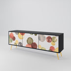 FLEETING HAPPINESS Móvel de TV com 3 Portas em Acabamento Preto