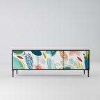 BOTANICAL HURRICANE Móvel de TV com 3 Portas em Acabamento Preto