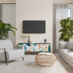 BOTANICAL HURRICANE Móvel de TV com 3 Portas em Acabamento Preto