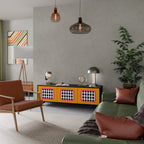 TEARS IN HEAVEN Móvel de TV com 3 Portas em Acabamento Preto