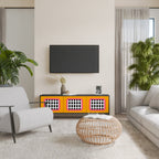 TEARS IN HEAVEN Móvel de TV com 3 Portas em Acabamento Preto