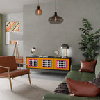 TEARS IN HEAVEN Móvel de TV com 3 Portas em Acabamento Preto