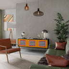 TEARS IN HEAVEN Móvel de TV com 3 Portas em Acabamento Preto