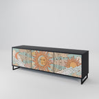 MYSTICAL STRUCTURE Móvel de TV com 3 Portas em Acabamento Preto