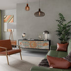 MYSTICAL STRUCTURE Móvel de TV com 3 Portas em Acabamento Preto