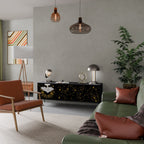 STELLAR CONSTELLATIONS Móvel de TV com 3 Portas em Acabamento Preto