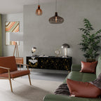 STELLAR CONSTELLATIONS Móvel de TV com 3 Portas em Acabamento Preto