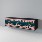 ROYAL COMPOSITION Móvel de TV com 3 Portas em Acabamento Preto