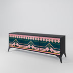 ROYAL COMPOSITION Móvel de TV com 3 Portas em Acabamento Preto