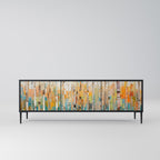 BIRCH KALEIDOSCOPE Móvel de TV com 3 Portas em Acabamento Preto