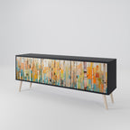 BIRCH KALEIDOSCOPE Móvel de TV com 3 Portas em Acabamento Preto