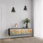 BIRCH KALEIDOSCOPE Móvel de TV com 3 Portas em Acabamento Preto