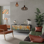 BIRCH KALEIDOSCOPE Móvel de TV com 3 Portas em Acabamento Preto