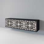 MONOCHROME NEXUS Móvel de TV com 3 Portas em Acabamento Preto