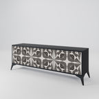 MONOCHROME NEXUS Móvel de TV com 3 Portas em Acabamento Preto