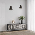 MONOCHROME NEXUS Móvel de TV com 3 Portas em Acabamento Preto