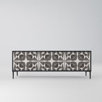 MONOCHROME NEXUS Móvel de TV com 3 Portas em Acabamento Preto