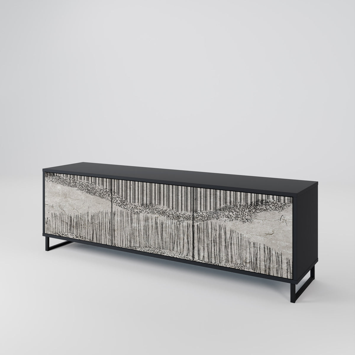 GRAIN LINES 3-Door TV Cabinet