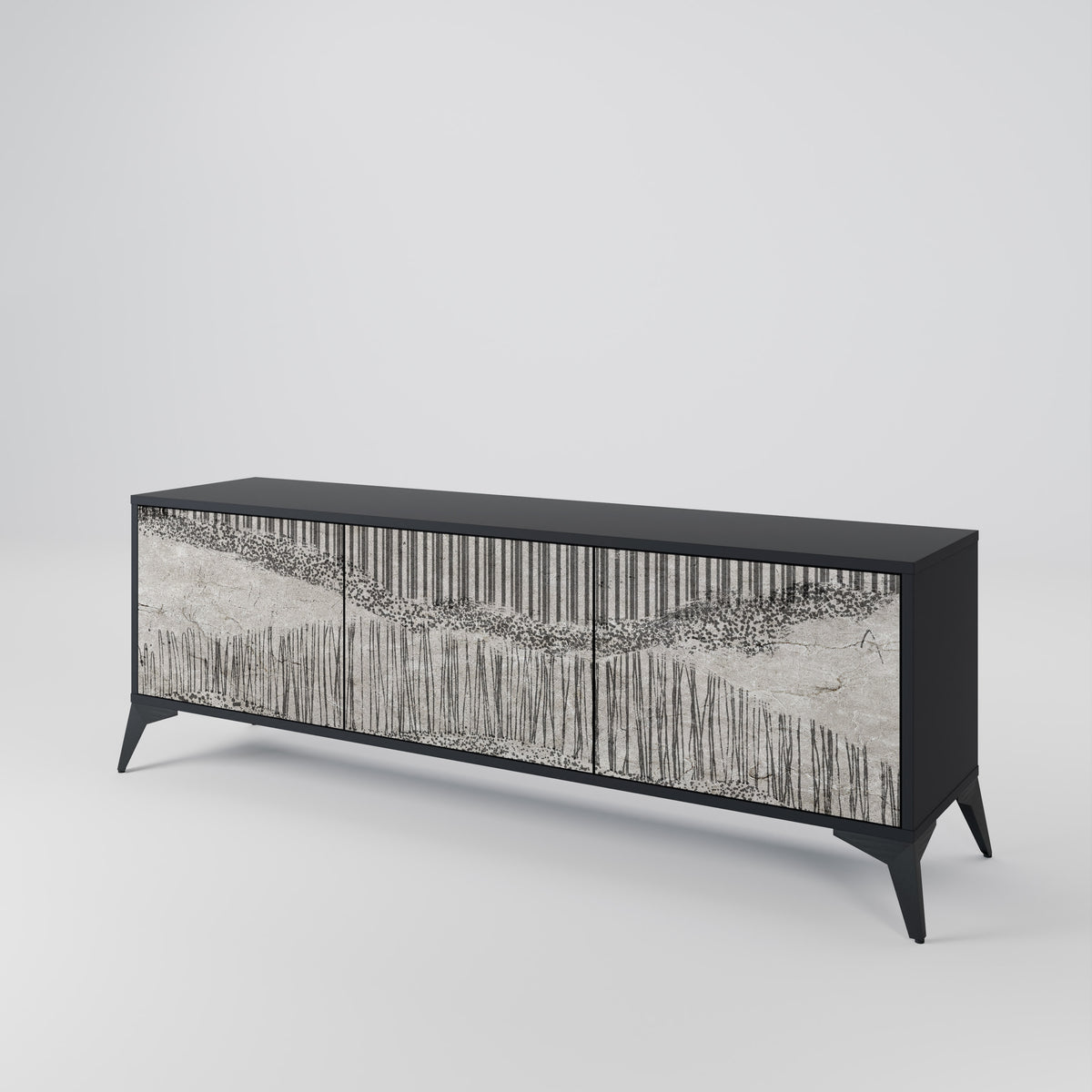 GRAIN LINES 3-Door TV Cabinet