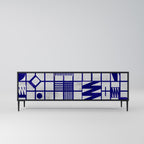 THE RIGHT PLACES Móvel de TV com 3 Portas em Acabamento Preto