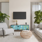 PATHS TO HAPPINESS Móvel de TV com 3 Portas em Acabamento Preto