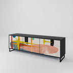 INTERSTELLAR VIBES Móvel de TV com 3 Portas em Acabamento Preto