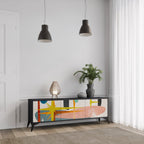 INTERSTELLAR VIBES Móvel de TV com 3 Portas em Acabamento Preto