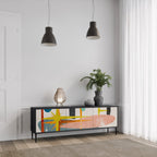 INTERSTELLAR VIBES Móvel de TV com 3 Portas em Acabamento Preto