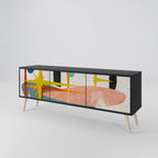 INTERSTELLAR VIBES Móvel de TV com 3 Portas em Acabamento Preto