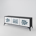 WONDERLAND VEGETATION 3-Door TV Stand in Black Finish