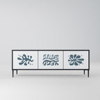 WONDERLAND VEGETATION 3-Door TV Stand in Black Finish