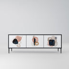 COLORFUL SHAPES Móvel de TV com 3 Portas em Acabamento Preto